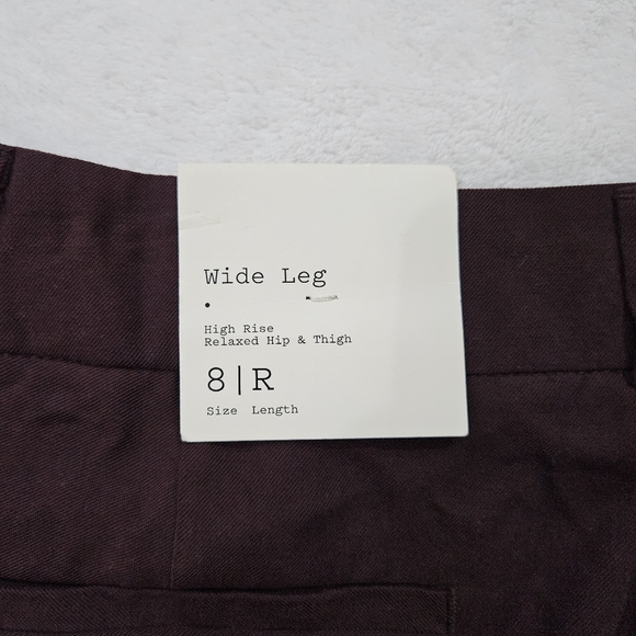 A New Day Wide Leg High Rise Pants in Burgundy Red Women’s Size 8 - Picture 5 of 5